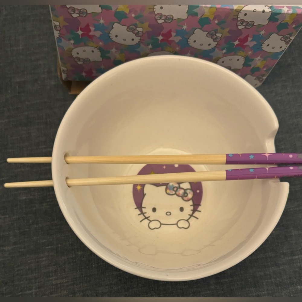 Sold Hello Kitty by Sanrio 6inch chopstick bowl